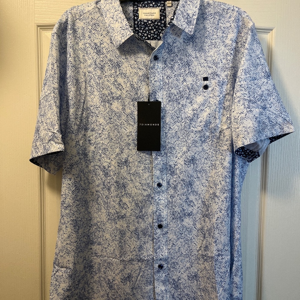 7 Diamonds Ultra Wave Short Sleeve button up polo